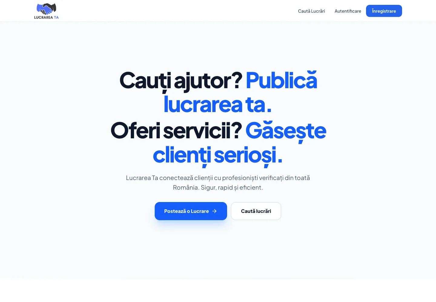 Captură de ecran din Lucrarea Ta